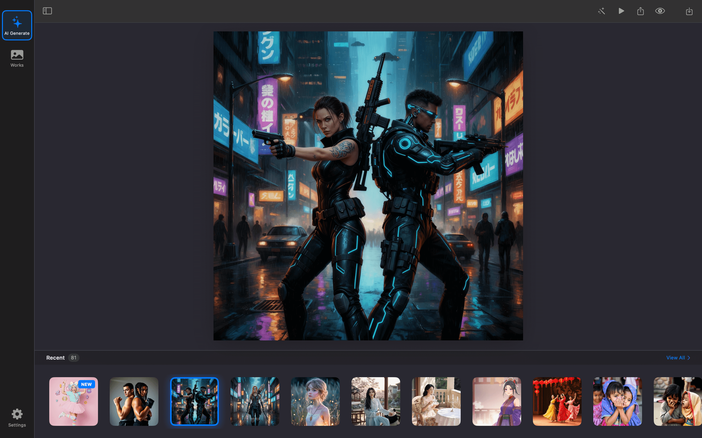 Streamlined creative workflow